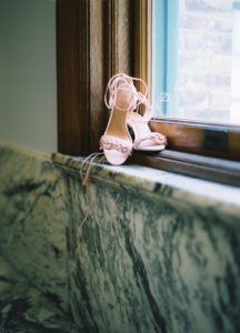 Blush Pink Open Toe Wedding Shoes