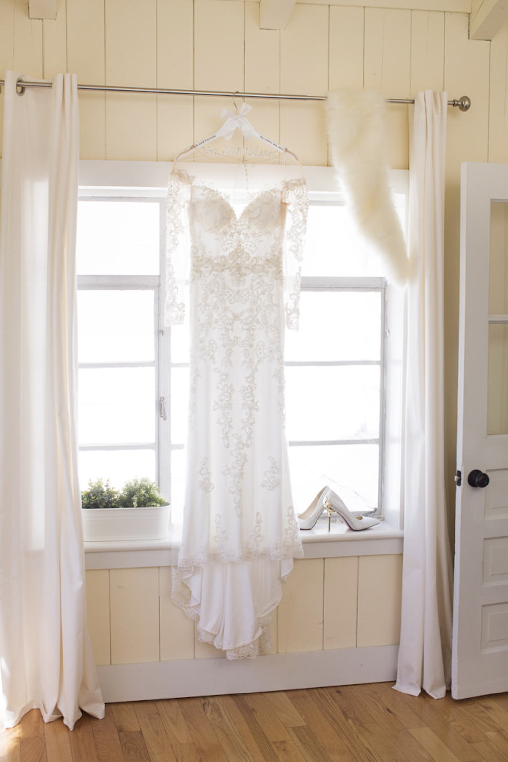 Brides by Demetrios Lace Longsleeve Dress on Hanger