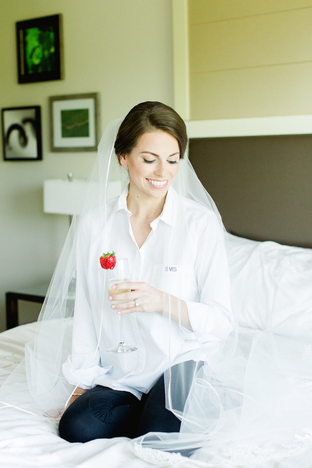 Indoor Bridal Getting Ready Portrait with Veil | Tampa Bay Wedding Photographer Ailyn La Torre Photography | Hair and Makeup Femme Akoi Beauty Studio