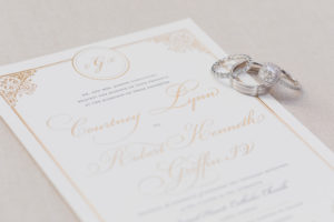 Elegant Traditional Gold Foil Wedding Invitation