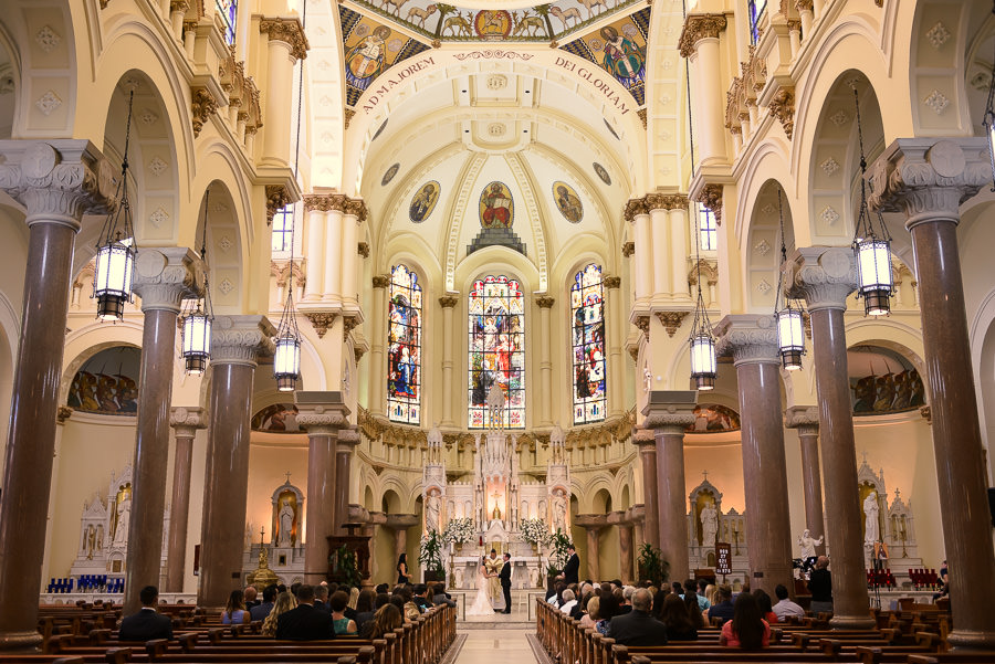 Wedding Ceremony Portrait | Downtown Tampa Wedding Venue Sacred Heart Catholic Church