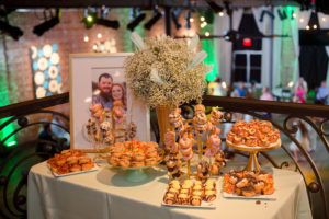 Wedding Dessert Table Bar with Mini Donuts | St. Pete Wedding Photographer Marc Edwards Photography