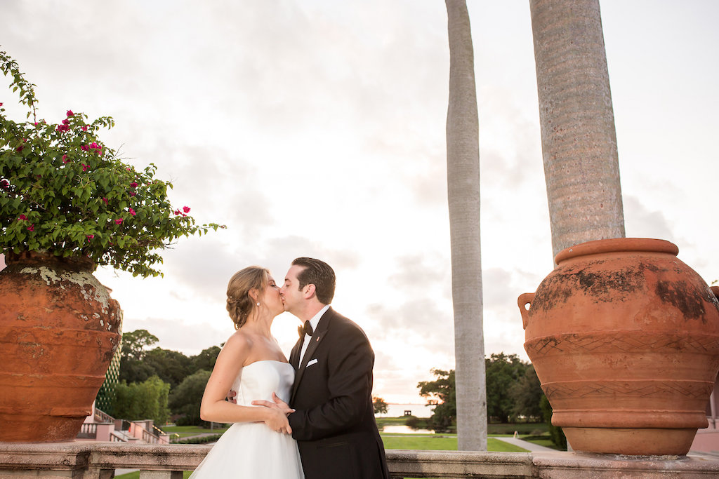 Bride and Groom Wedding Ceremony Portrait | Sarasota Wedding Photographer Cat Pennenga Photography | Planner NK Productions | Historic, Iconic Venue Ringling Museum