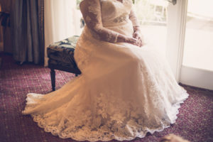 Bridal Portrait with Henna and Long Sleeve Illusion and Lace Wedding Dress | Tampa Bay Wedding Photographer Luxe Light Photography