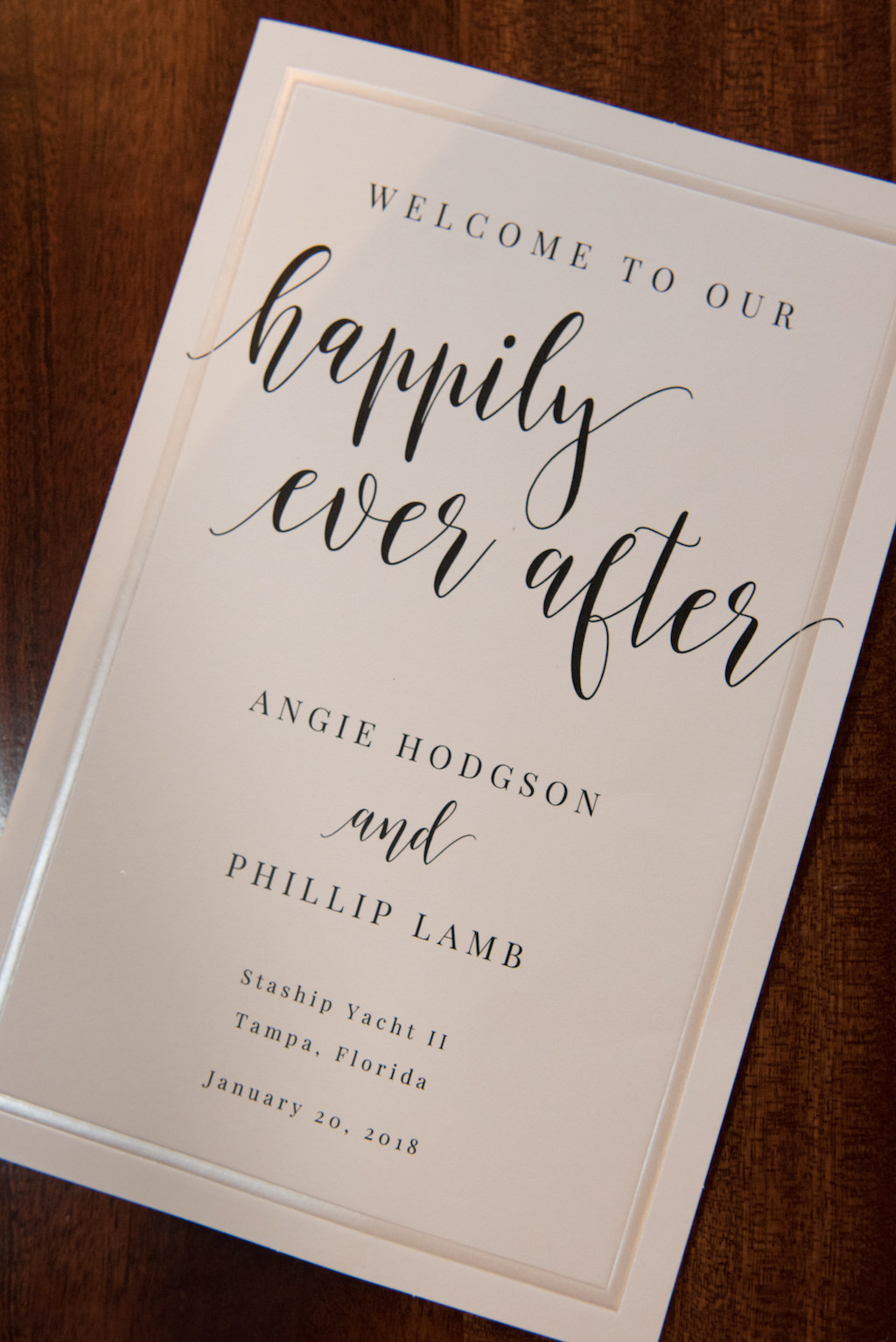 Elegant, Modern White and Black Font Wedding Invitation with Gold Foil