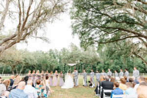 Outdoor Wedding Ceremony Bride and Groom Portrait | Tampa Bay Wedding Planner Burlap to Lace | Tampa Venue The Lange Farm