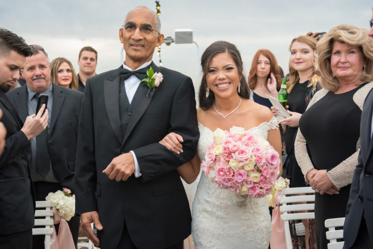 Glamorous Blush Pink, Gold, And White Waterfront Tampa Wedding | Yacht ...