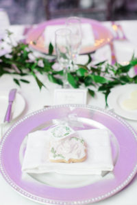 Ballroom Reception Decor, Silver Charger, Custom Monogram Wedding Cookie Favor, Greenery Garland | Tampa Wedding Photographer Ailyn La Torre