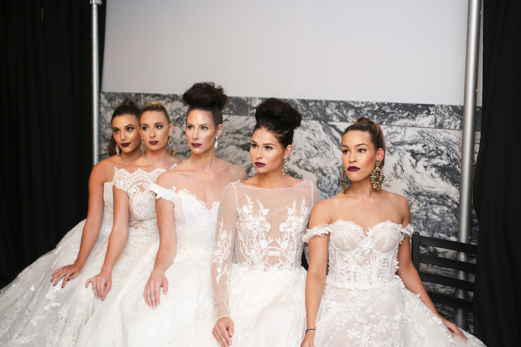 Model Group Photo Portrait | Hair and Makeup Michele Renee The Studio | Marry Me Tampa Bay and Isabel O'Neil Bridal Fashion Runway Show 2018 | Tampa Wedding Photographer Lifelong Photography Studios | Historic Downtown Tampa Venue Le Meridien