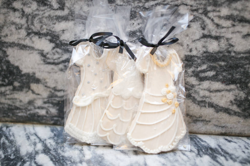 Custom Wedding Dress Cookie Favors by Alessi Bakeries | Marry Me Tampa Bay and Isabel O'Neil Bridal Fashion Runway Show 2018 | Tampa Wedding Photographer Lifelong Photography Studios