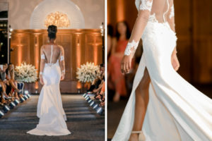 Illusion Long Sleeve Lace Detail High Neck and Low-back Wedding Dress | Hair and Makeup Michele Renee the Studio | Historic Downtown Tampa Venue Le Meridien | Marry Me Tampa Bay and Isabel O'Neil Bridal Fashion Runway Show 2018 | Tampa Wedding Photographer Lifelong Photography Studios