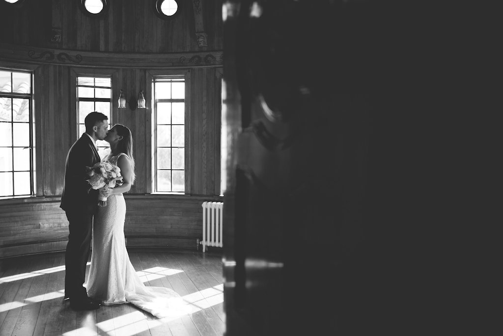 Black and White Bride and Groom Wedding Portrait | Tampa Bay Photographer Cat Pennenga Photography