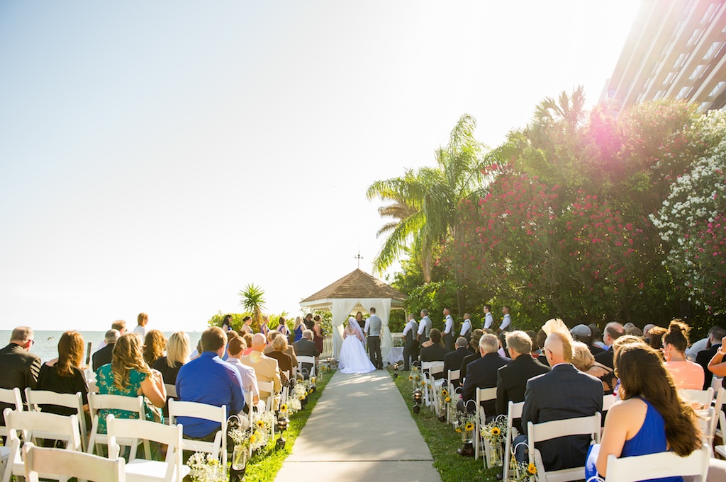Outdoor Bride and Groom Wedding Ceremony Portrait | Tampa Bay Photographer Andi Diamond Photography | Tampa Venue The Rusty Pelican