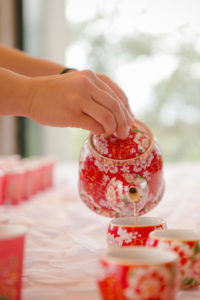 Traditional Chinese Tea Ceremony for Wedding Reception | Red China Teapot | Tampa Bay Photographer Marc Edwards Photography