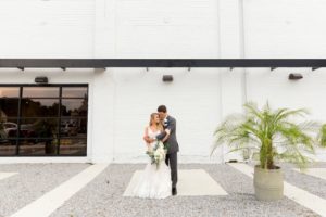 Outdoor Bride and Groom Wedding Portrait | Tampa Bay Photographer Andi Diamond Photography | Industrial Lakeland Wedding Venue Haus 820