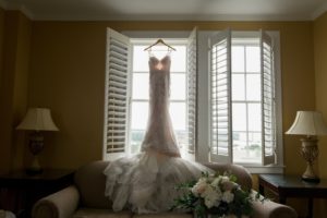 Lace and Illusion Tank Top Strap Fit and Flare Wedding Dress | Tampa Bay Photographer Andi Diamond Photography