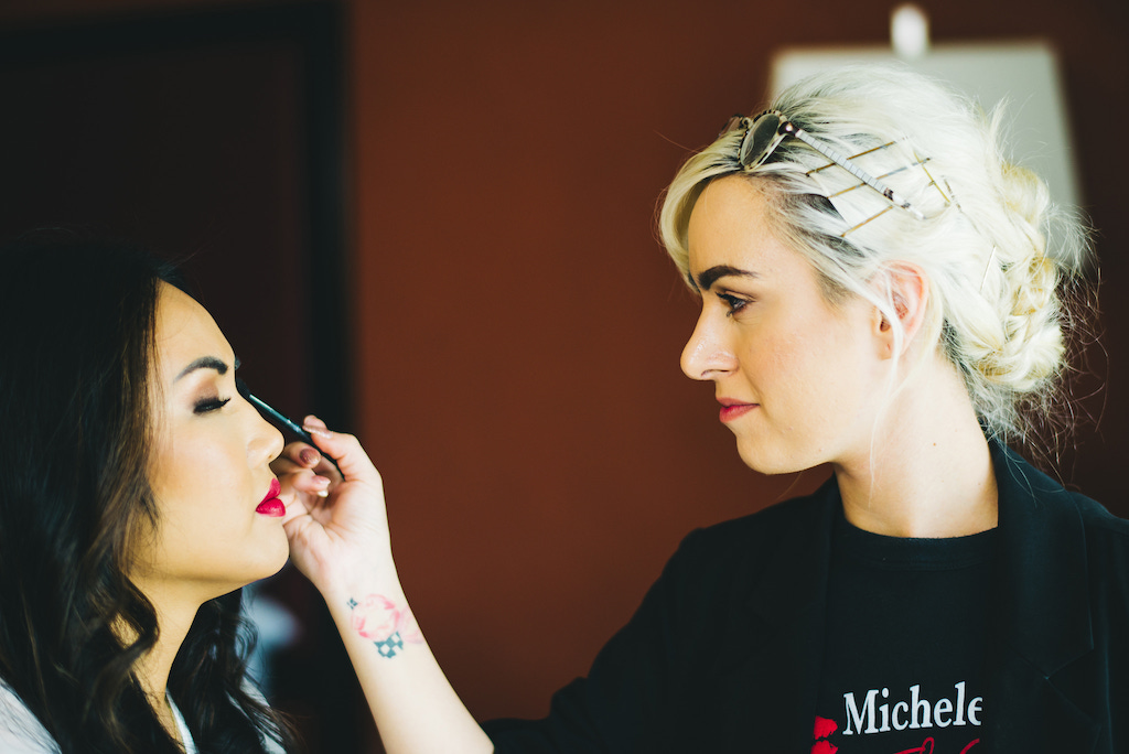 Bride Getting Ready Portrait | Tampa Bay Hair and Makeup Michele Renee the Studio