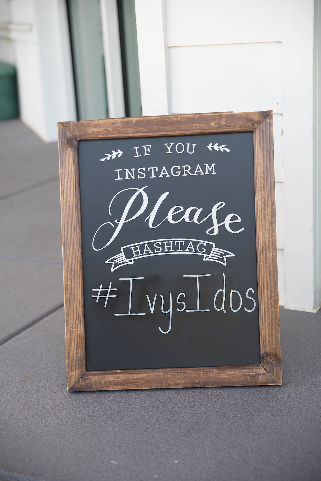 Personalized Chalkboard Wedding Sign in Wooden Frame | Tampa Bay Photographer Kristen Marie Photography