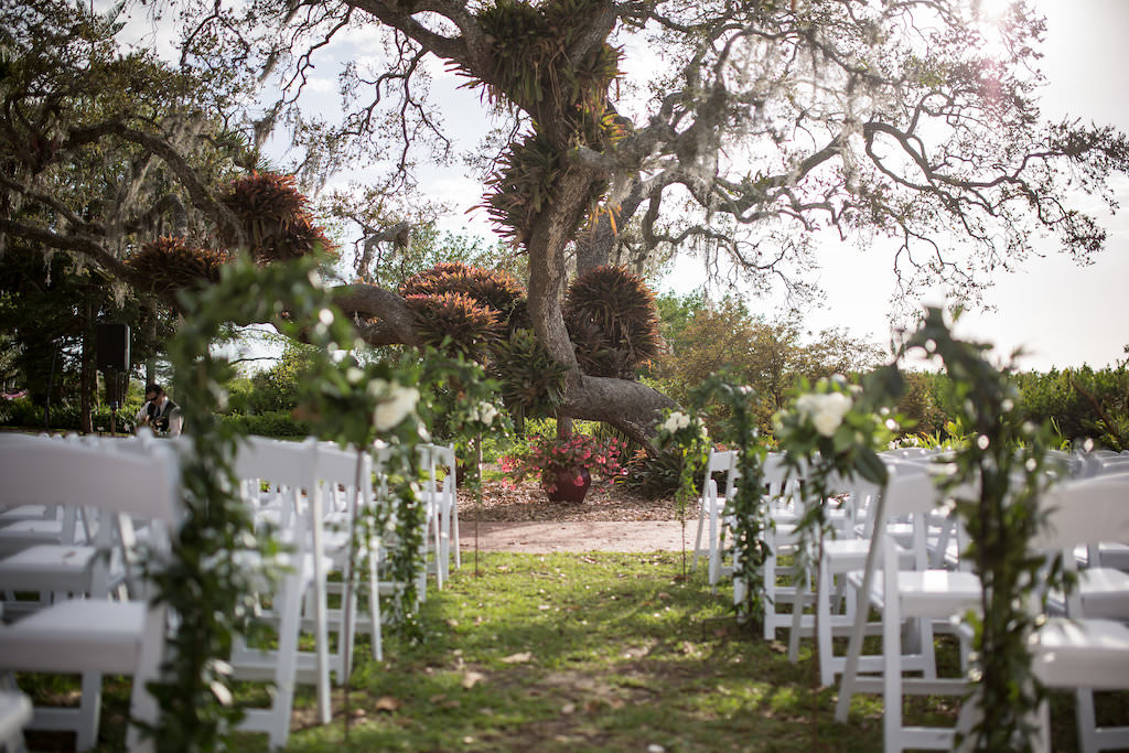 Outdoor Florida Garden Wedding Ceremony Portrait | Tampa Bay Photographer Cat Pennenga Photography | Sarasota Wedding Venue Marie Selby Botanical Gardens | Wedding Planner NK Productions