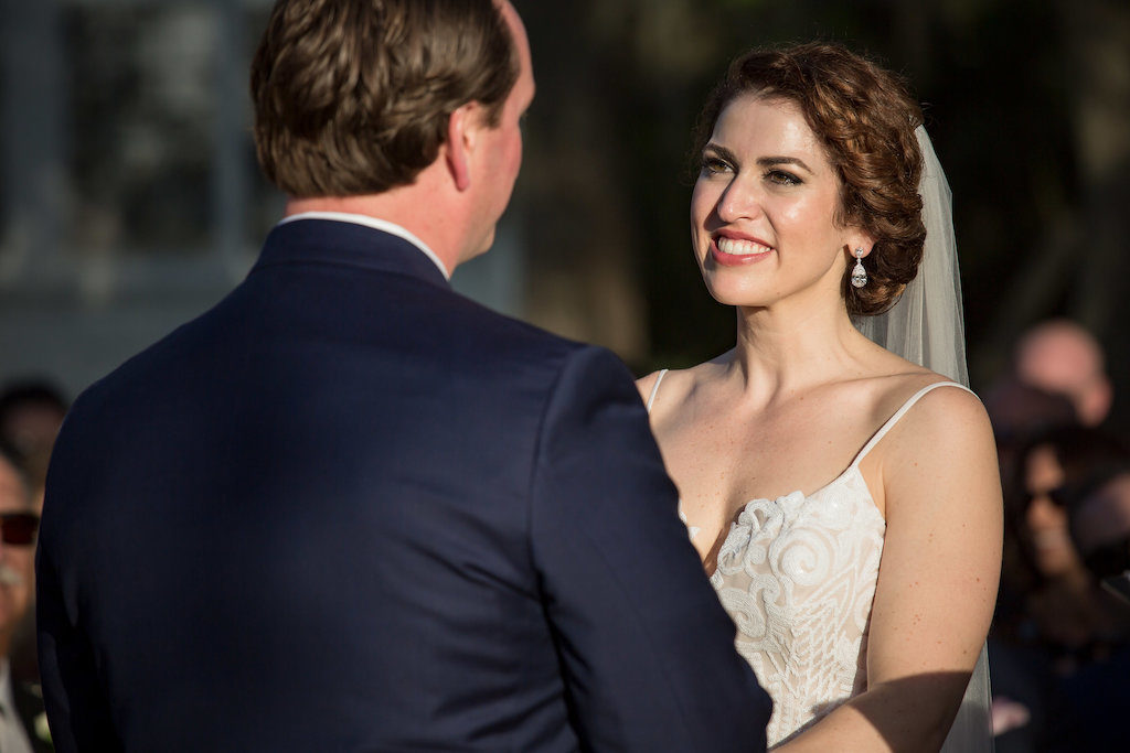 Florida Garden Wedding Bride and Groom Wedding Ceremony Portrait | Tampa Bay Photographer Cat Pennenga Photography 