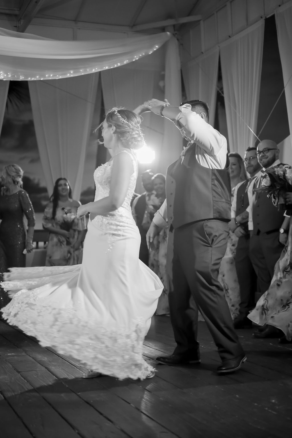 Bride and Groom Wedding Reception First Dance Portrait | Tampa Bay Wedding Photographer Lifelong Photography Studios