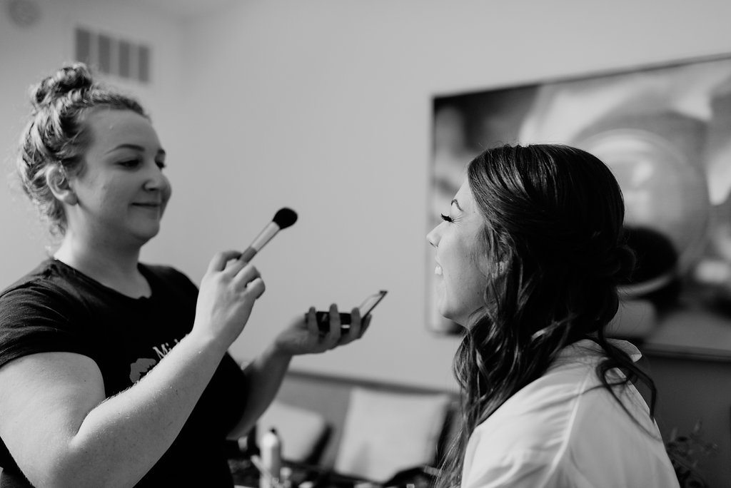 Bride Hair and Makeup Getting Ready Wedding Portrait | Tampa Hair and Makeup Artist Michele Renee the Studio