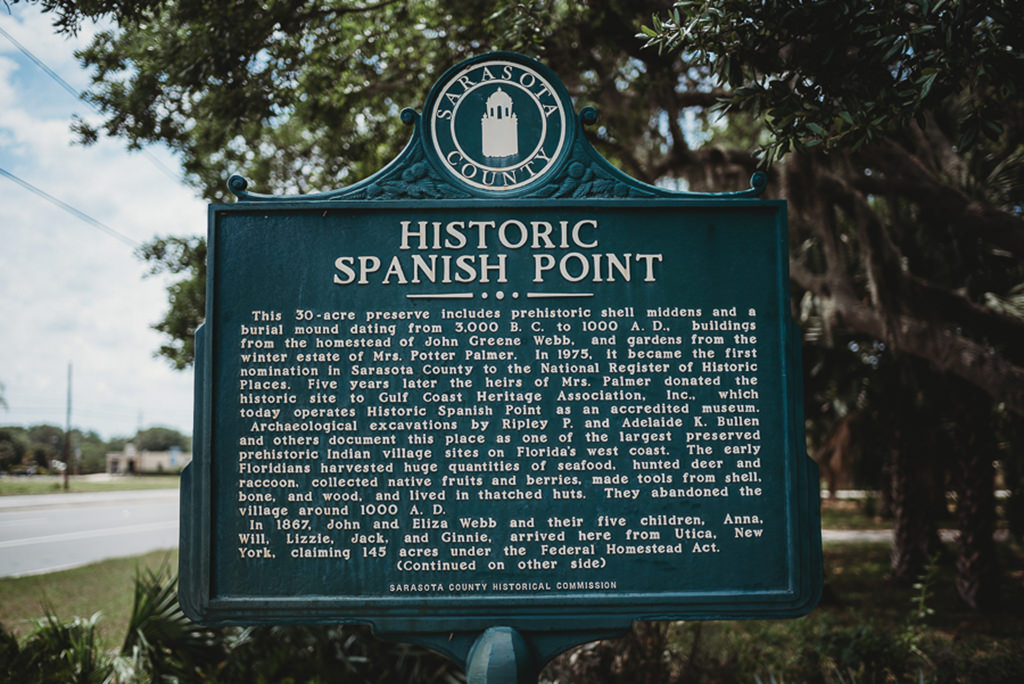 Sarasota Historic Spanish Point Sign