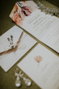 Elegant White and Floral Watercolor Wedding Invitation Suite | Tampa Bay Wedding Photographer Brandi Image Photography