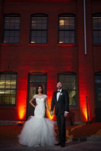 Florida Bride and Groom Wedding Portrait | Tampa Bay Wedding Photographer Andi Diamond Photography | Industrial Tampa Heights Wedding Venue Armature Works