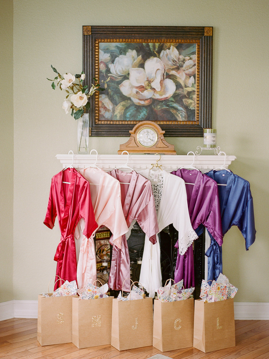 Colorful Satin Bridesmaids Getting Ready Wedding Robes