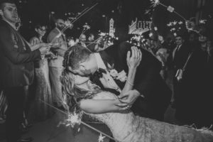 Bride and Groom Sparkler Exit Wedding Portrait | Tampa Bay Wedding Photographer Brandi Image Photography