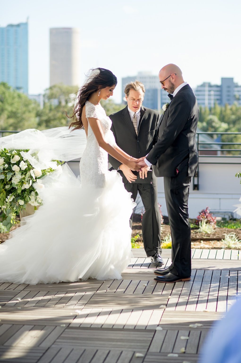 Gold And Blush Pink Industrial Tampa Heights Wedding | Armature Works ...