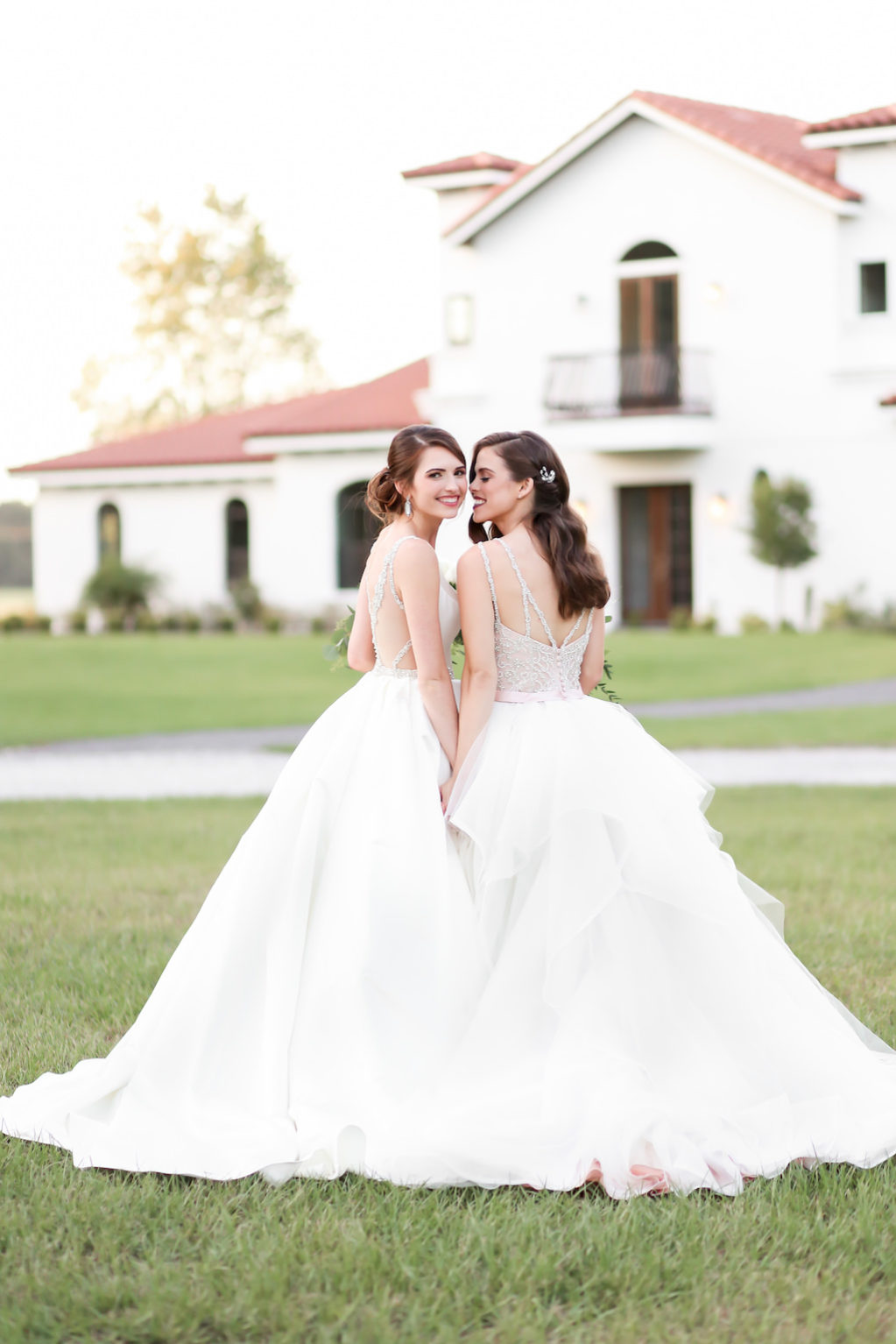 Outdoor Florida Bride and Bride Lesbian Gay Couple Wedding Portrait | Tampa Bay Wedding Photographer Lifelong Photography Studio | Wedding Planner Love Lee Lane | Wedding Venue The Secret Garden at Paradise Spring