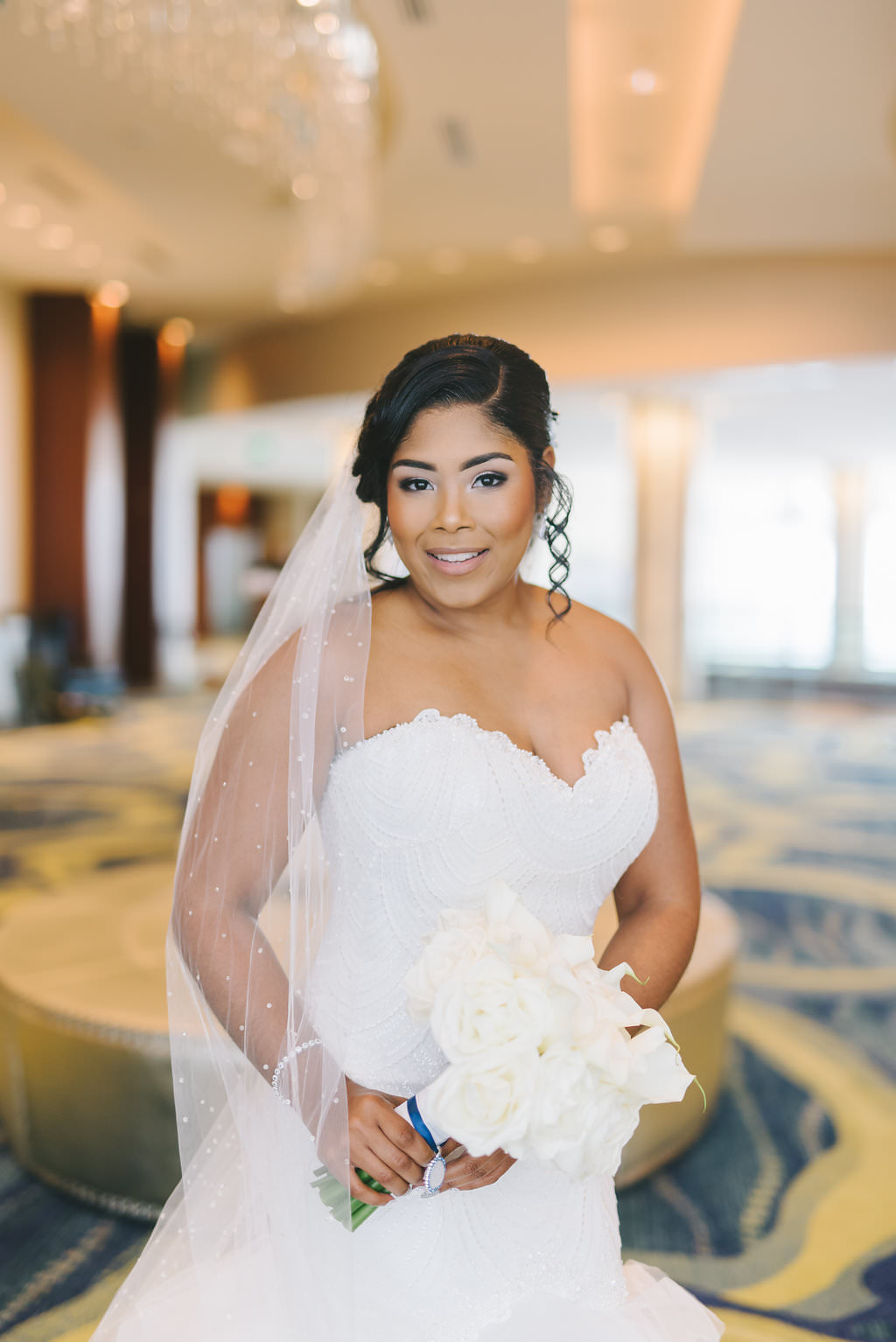 Florida Bride Wedding Portrait, Sweetheart Strapless Beaded Mermaid and Tulle Wedding Dress | Tampa Bay Wedding Photographer Kera Photography