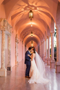Florida Bride and Groom Wedding Portrait | Sarasota Wedding Venue Ringling Museum