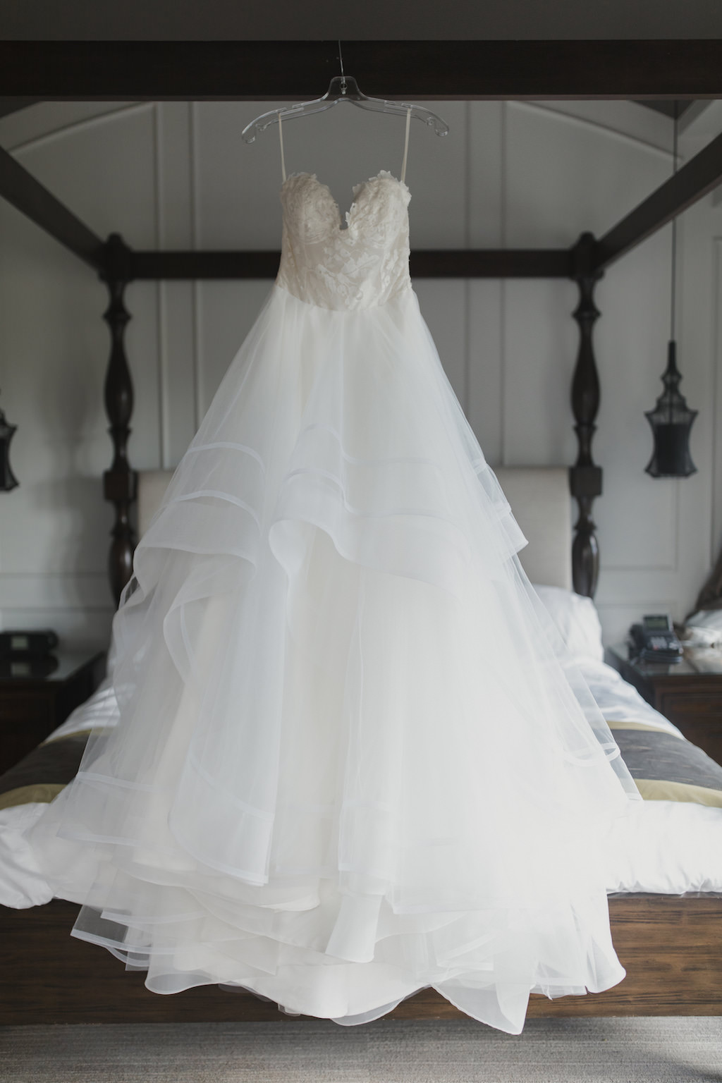 Hayley Paige Chantelle Gown, Strapless Ivory Tulle Bridal Ball Gown with Lace Corset Bodice