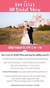 Don CeSar St Pete Beach Bridal Show Feb 10, 2019