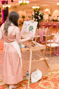Live Event Painter at Tampa Bay Wedding on Canvas | Wedding Entertainment Ideas