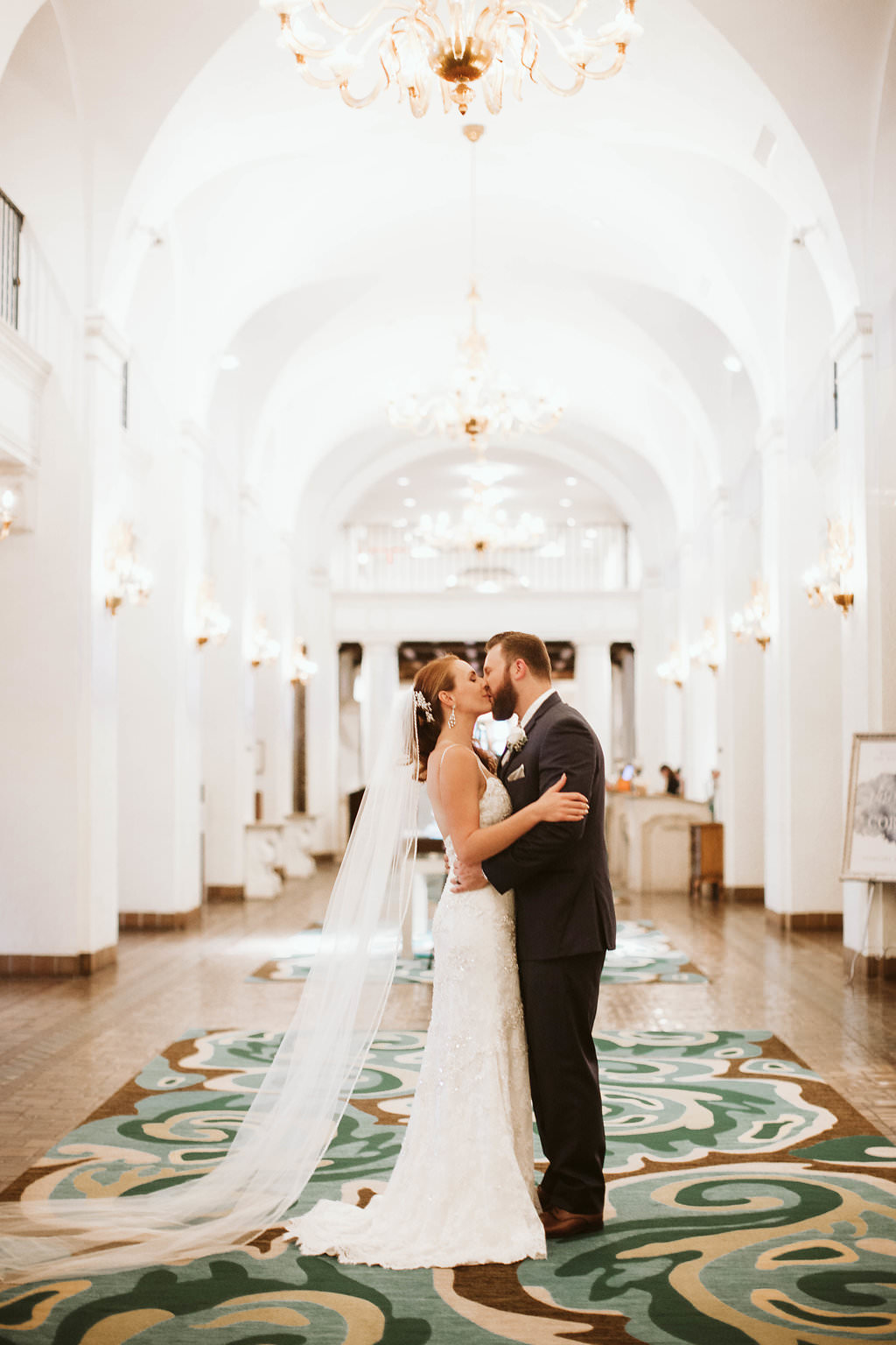 Florida Bride and Groom Wedding Portrait | downtown Historic Hotel Venue St. Pete Vinoy Renaissance | Tampa Bay Planner Parties a la Carte