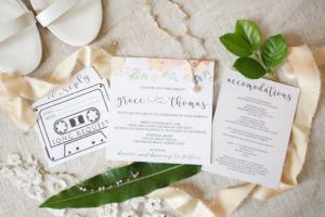 Black, White and Floral Wedding Invitation Suite, Diamond Necklace and Bracelet | Tampa Bay Wedding Photographer Lifelong Photography Studios | Wedding Planner Special Moments Event Planner