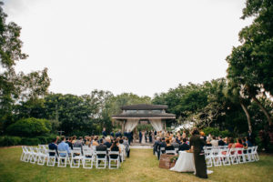 Florida Outdoor Garden Wedding Ceremony Portrait | Tampa Bay Wedding Planner NK Productions | Sarasota Wedding Venue Marie Selby Botanical Gardens