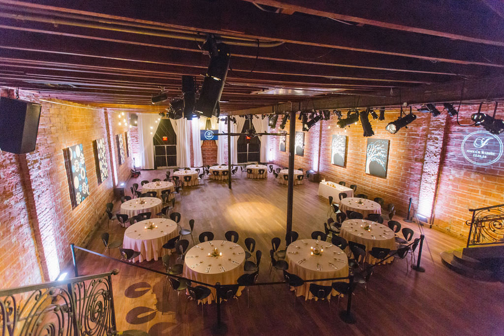 Industrial Wedding Reception at NOVA 535 in St. Pete with Brick Walls