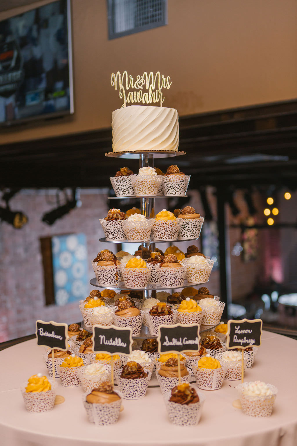 Cupcake wedding tower