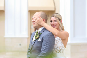 Florida Bride and Groom First Look Wedding Portrait | Tampa Bay Wedding Photographer Lifelong Photography Studios