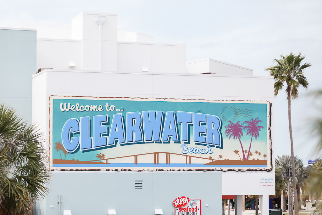 Clearwater Beach Art Mural Welcome Sign | Wedding Photographer Lifelong Photography Studios