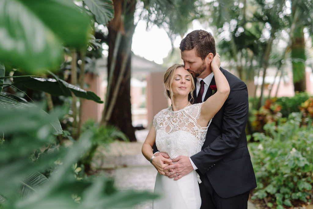 Outdoor Intimate Florida Bride and Groom Wedding Portrait | St. Pete Wedding Photographer Kera Photography