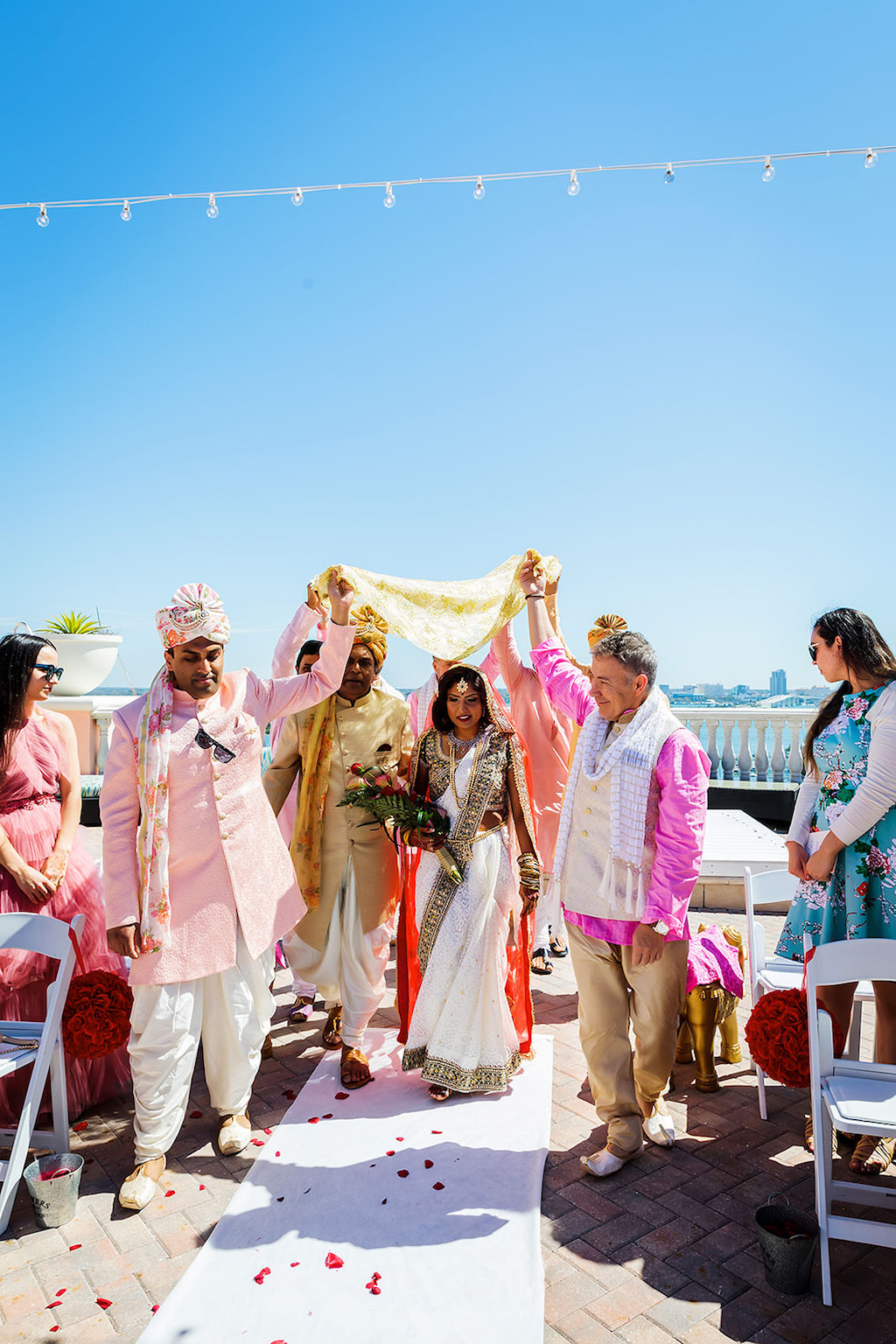 Florida Indian Hindu Traditional Bride and Groom Wedding Ceremony Portrait