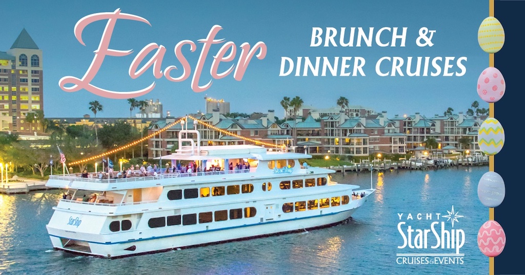 Tampa Bay, Clearwater Yacht StarShip Easter Brunch and Dinner Cruise 