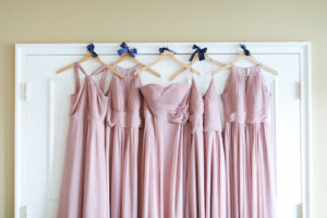 Mismatched Style Dusty Rose Long Bridesmaids Dresses | St. Pete Photographer LifeLong Photography Studios