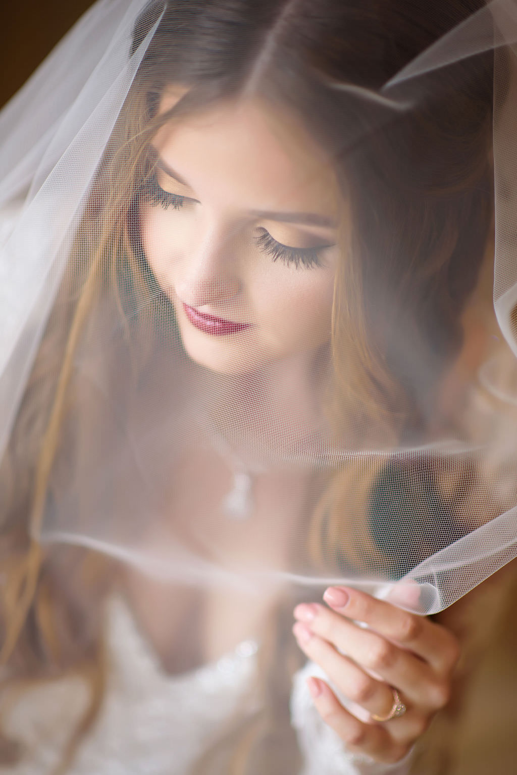 Tampa Bay Bride Wedding Portrait Under Veil | | Tampa Bay Hair and Makeup Destiny and Light Hair and Makeup Group